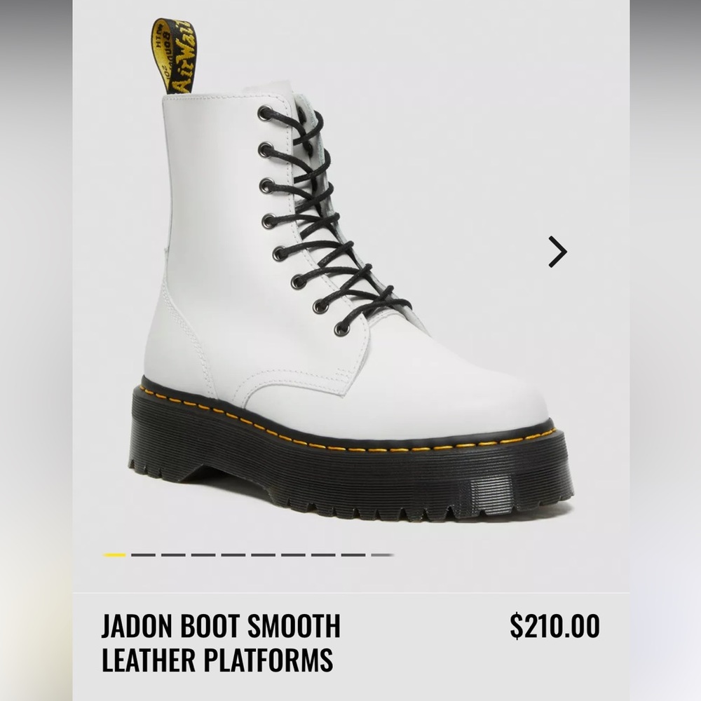 NWOT White Platform Doc Martens - Picture 3 of 12
